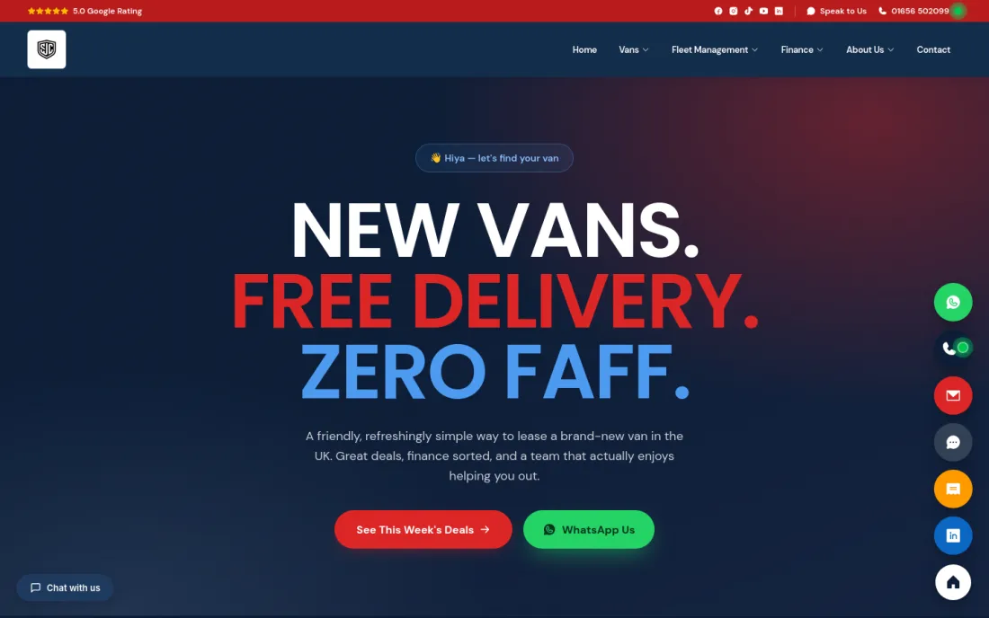 Sion Jones Commercials website built by Web Cardiff